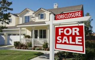 Baltimore home with foreclosure sign